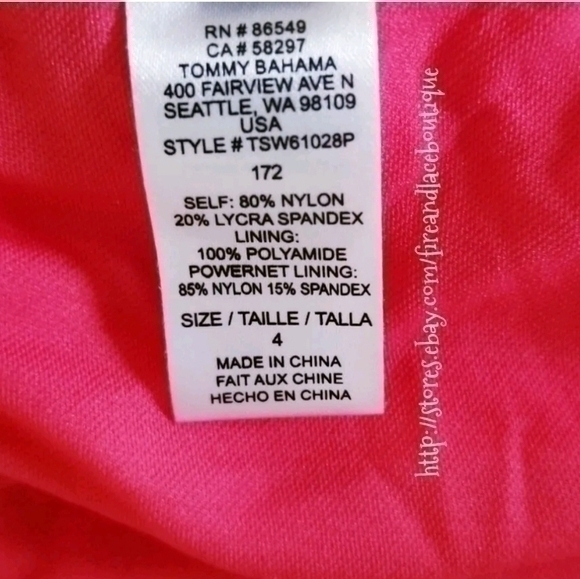 TOMMY BAHAMA MELON SWIMSUIT SZ S 4 - Picture 6 of 7